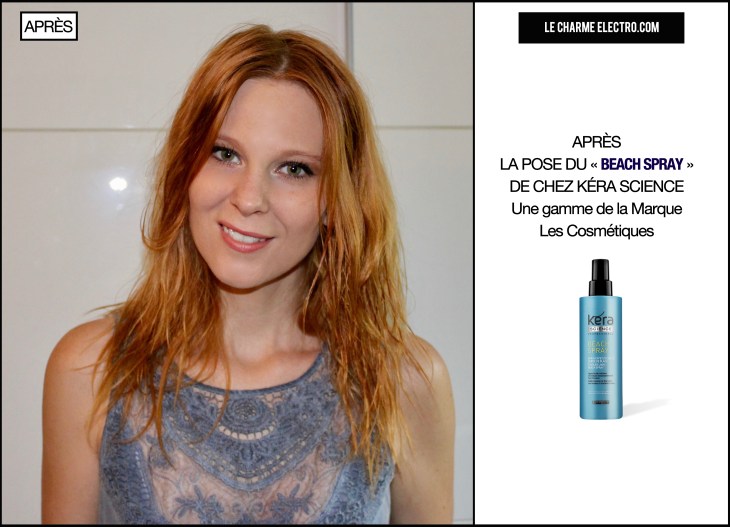Avant Apres Beach Spray Kera Science Les Cosmétiques spray effet sortie de plage vague cheveux beaute - 4