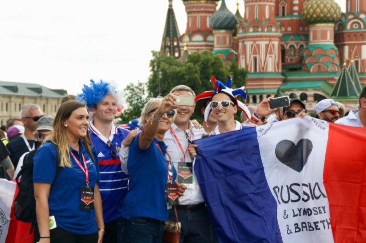 Les supporters francais durant la Fifa World cup 2018 - Coupe du monde 2018 - Moscou Russie