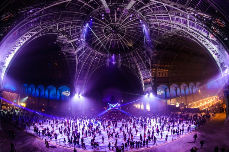 Nocturne light show et dj set - La patinoire du Grand Palais à Paris- Le Grand Palais des Glaces